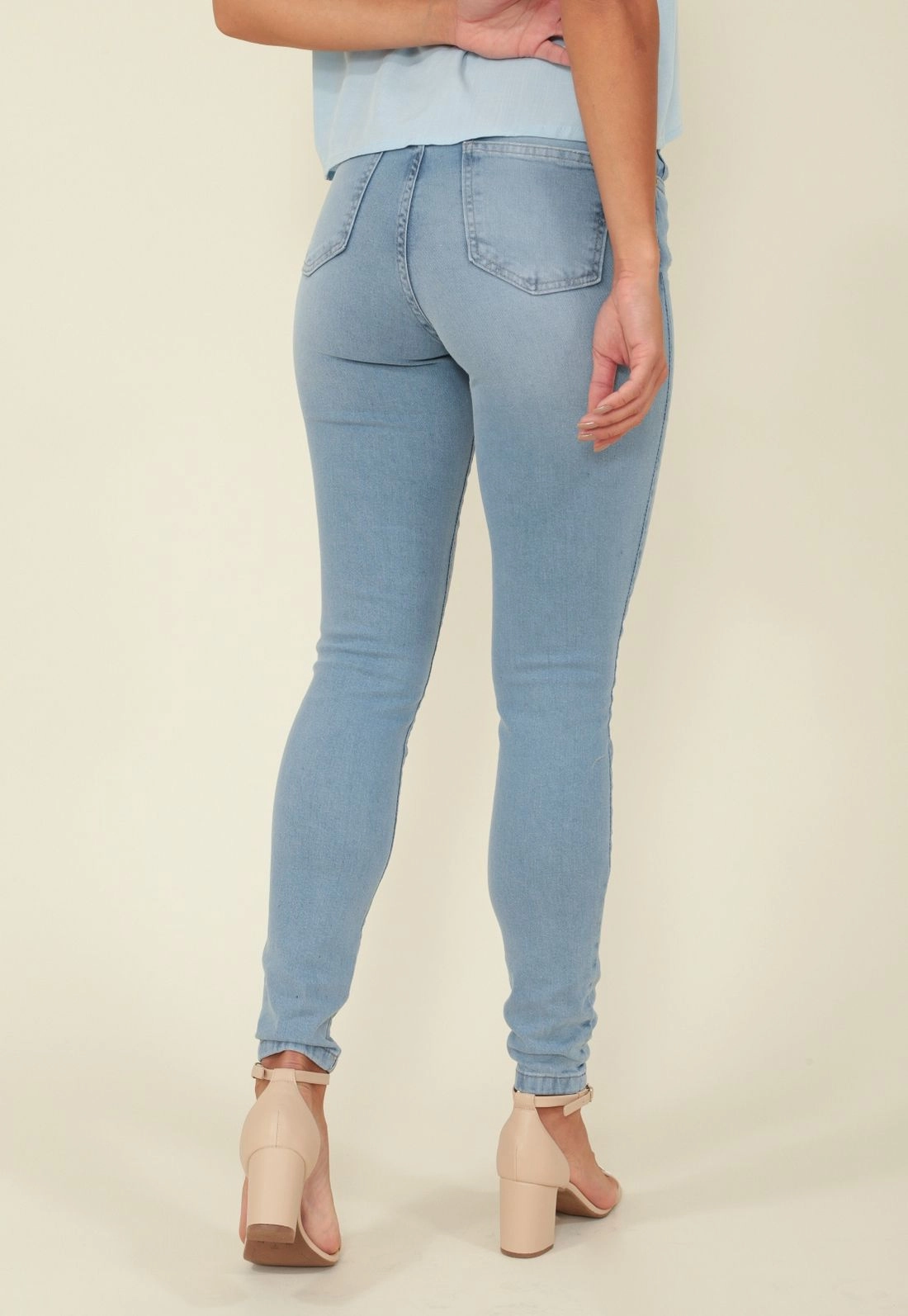Calça Skinny Jeans Cintura Alta