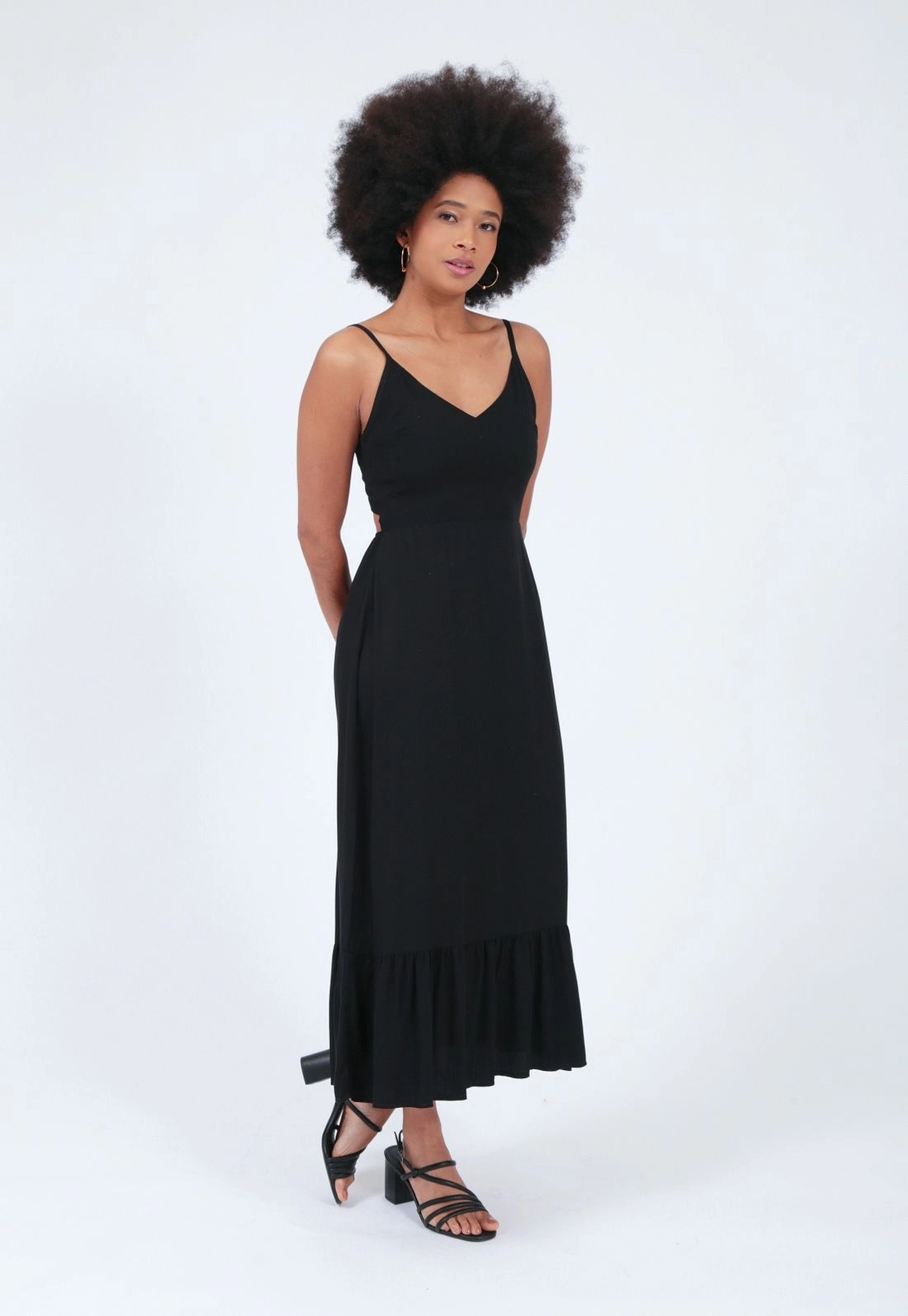 Vestido Viscose Alça Nó Costas