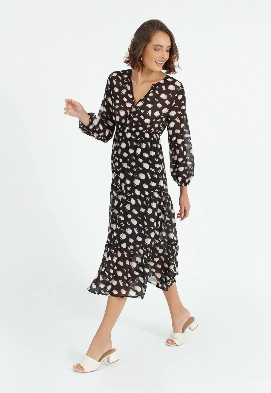 Vestido Midi Estampado