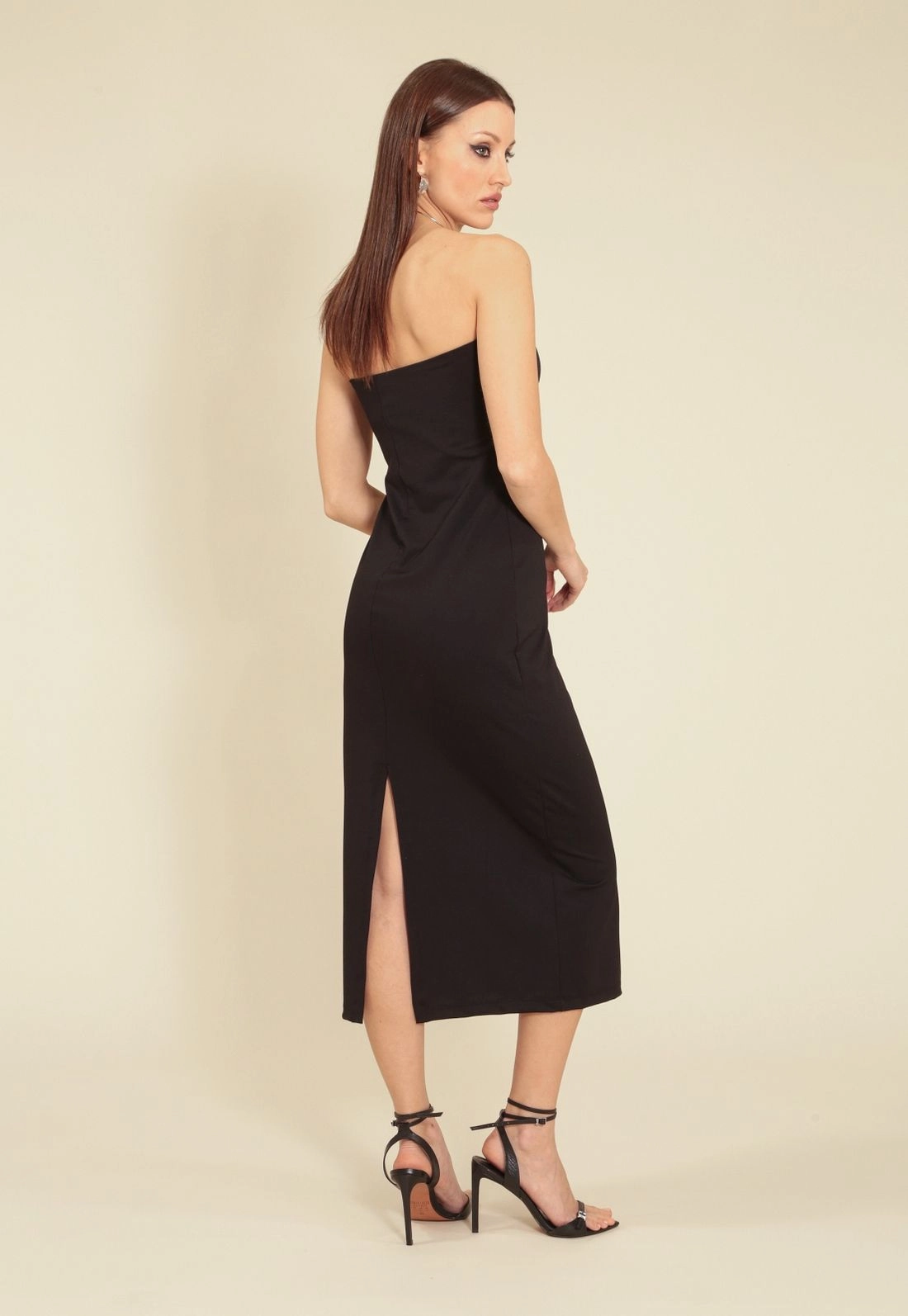 Vestido Midi Tomara Que Caia Em Malha P