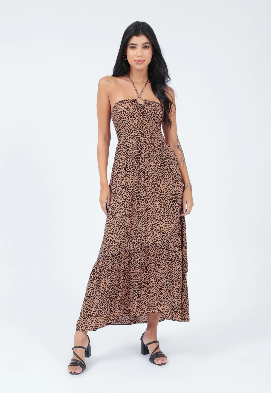 Vestido Viscose Alça Midi A.Print