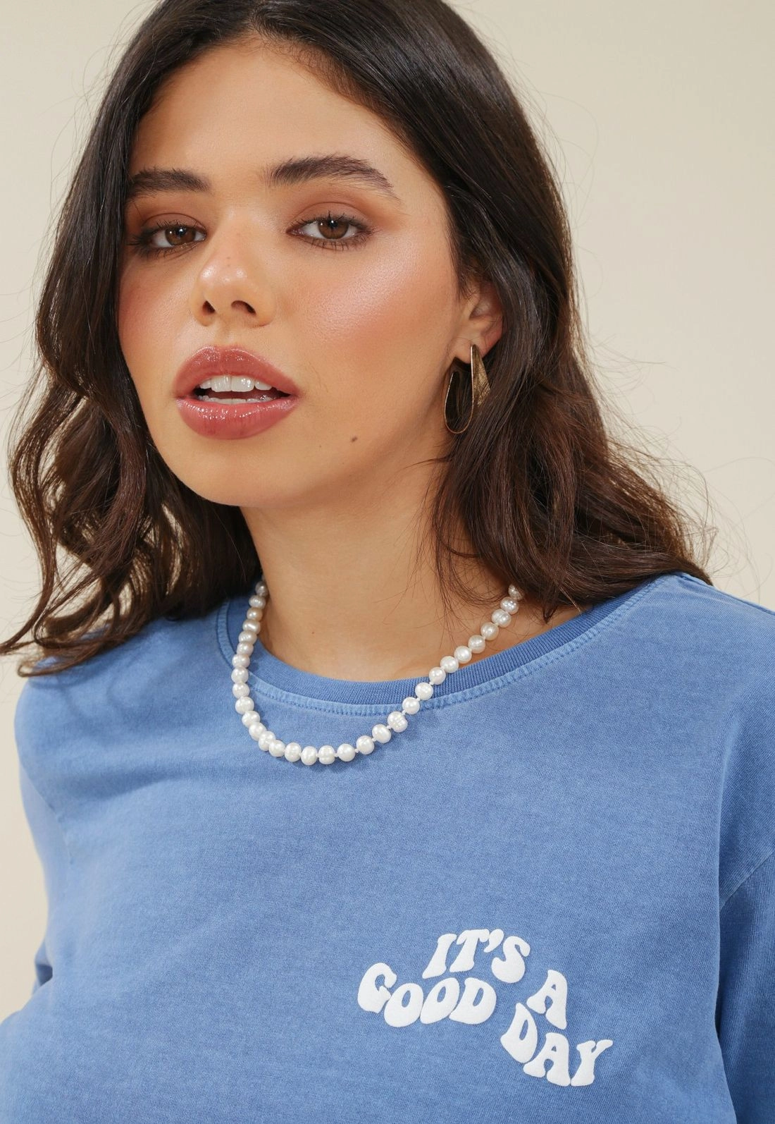 Camiseta Alongada Em M/M Estonada Manga Curta Com Silk Frente E Costa