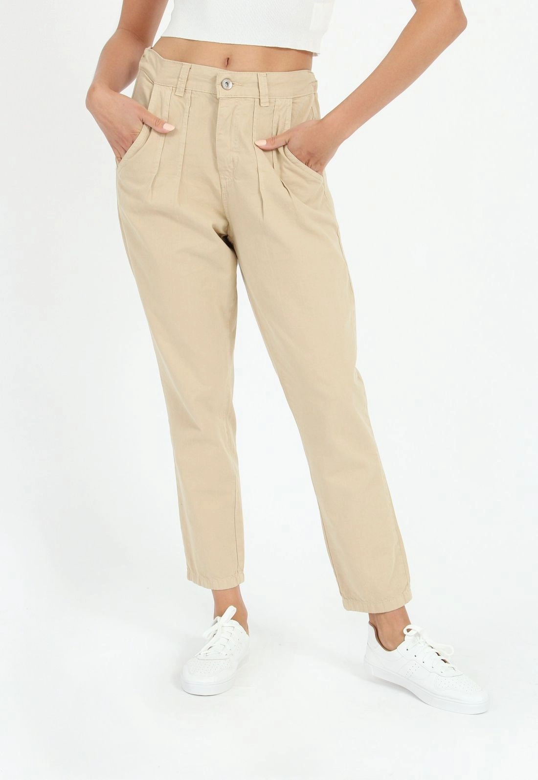 Calça Sarja Pregas