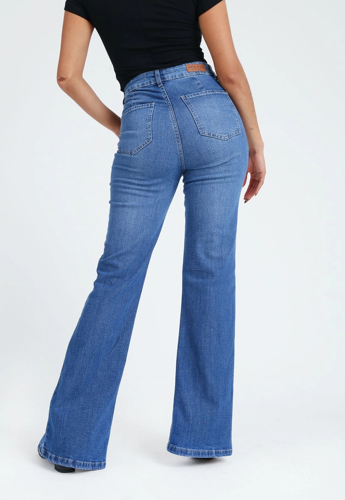 Calça Jeans Lycra Fenda Frente