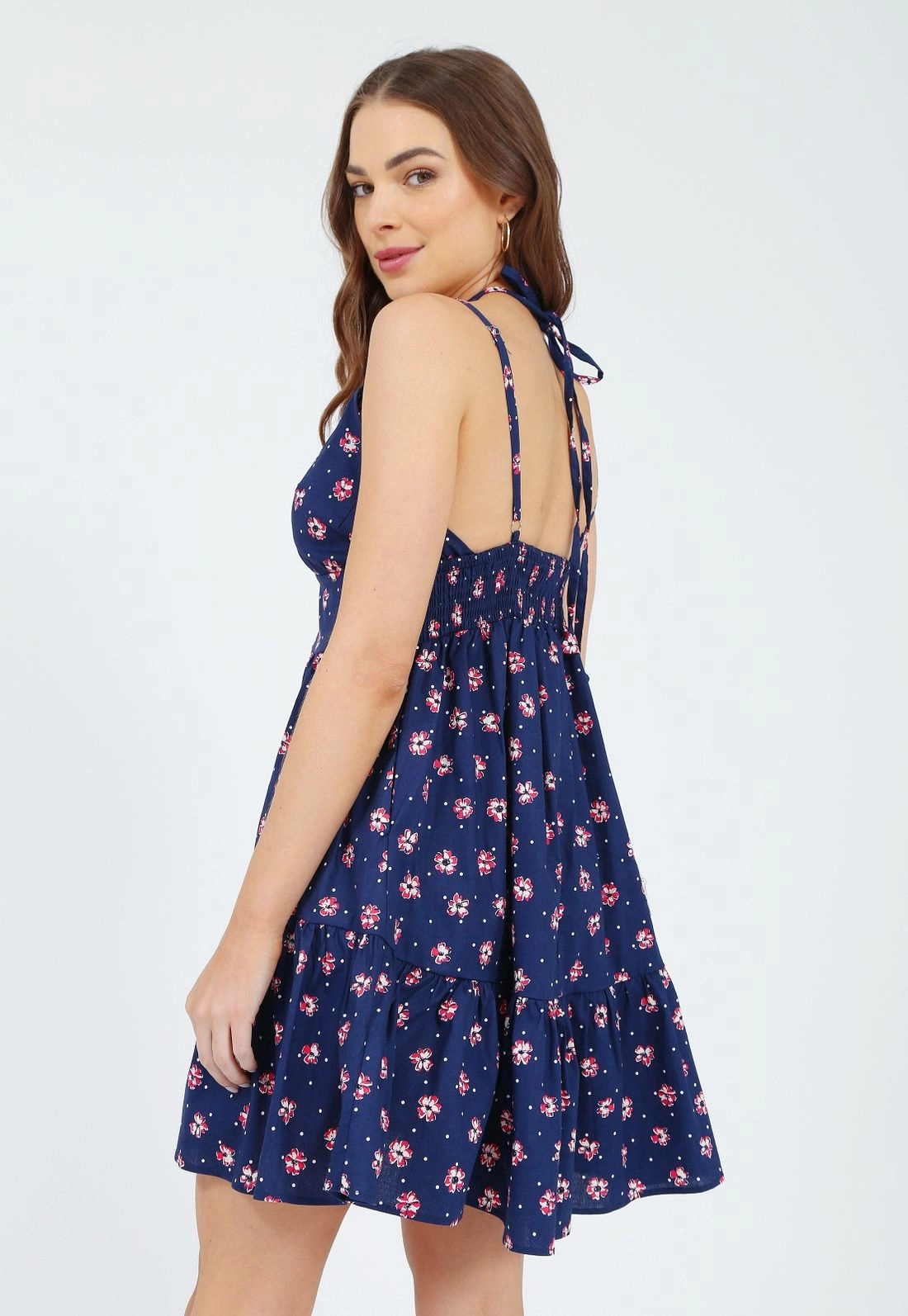 Vestido Tricoline Alça Estampado