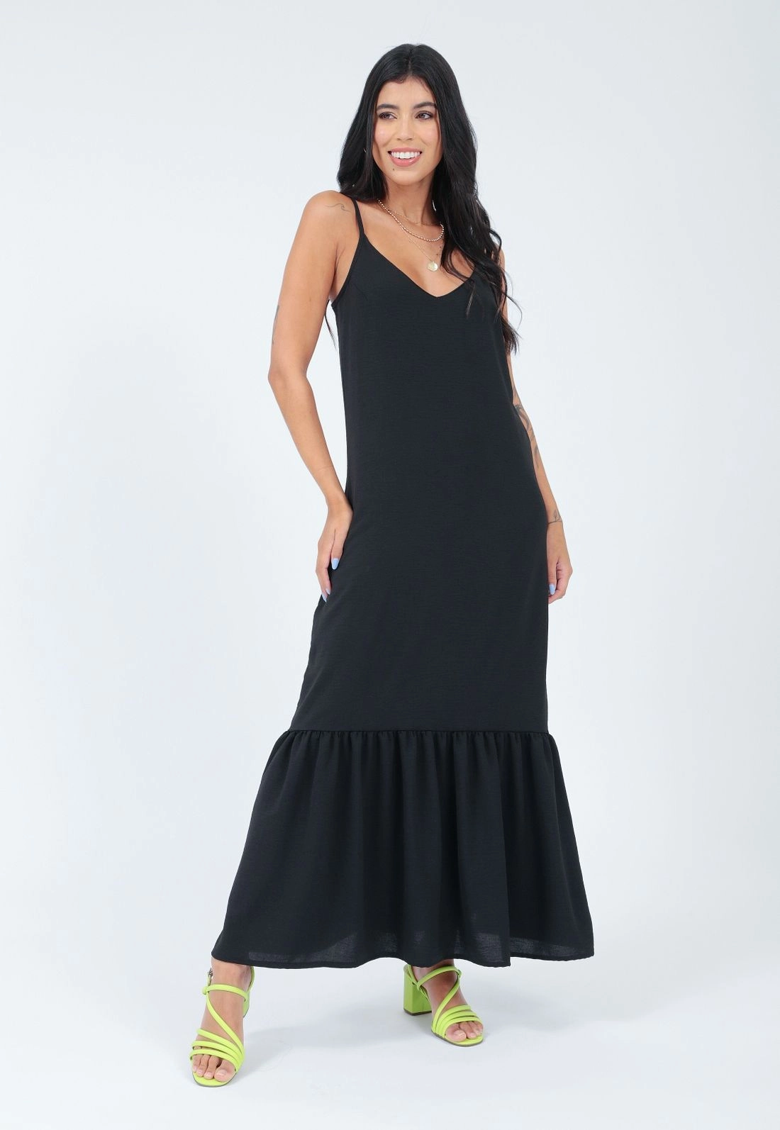 Vestido Air Flow Alça Babado