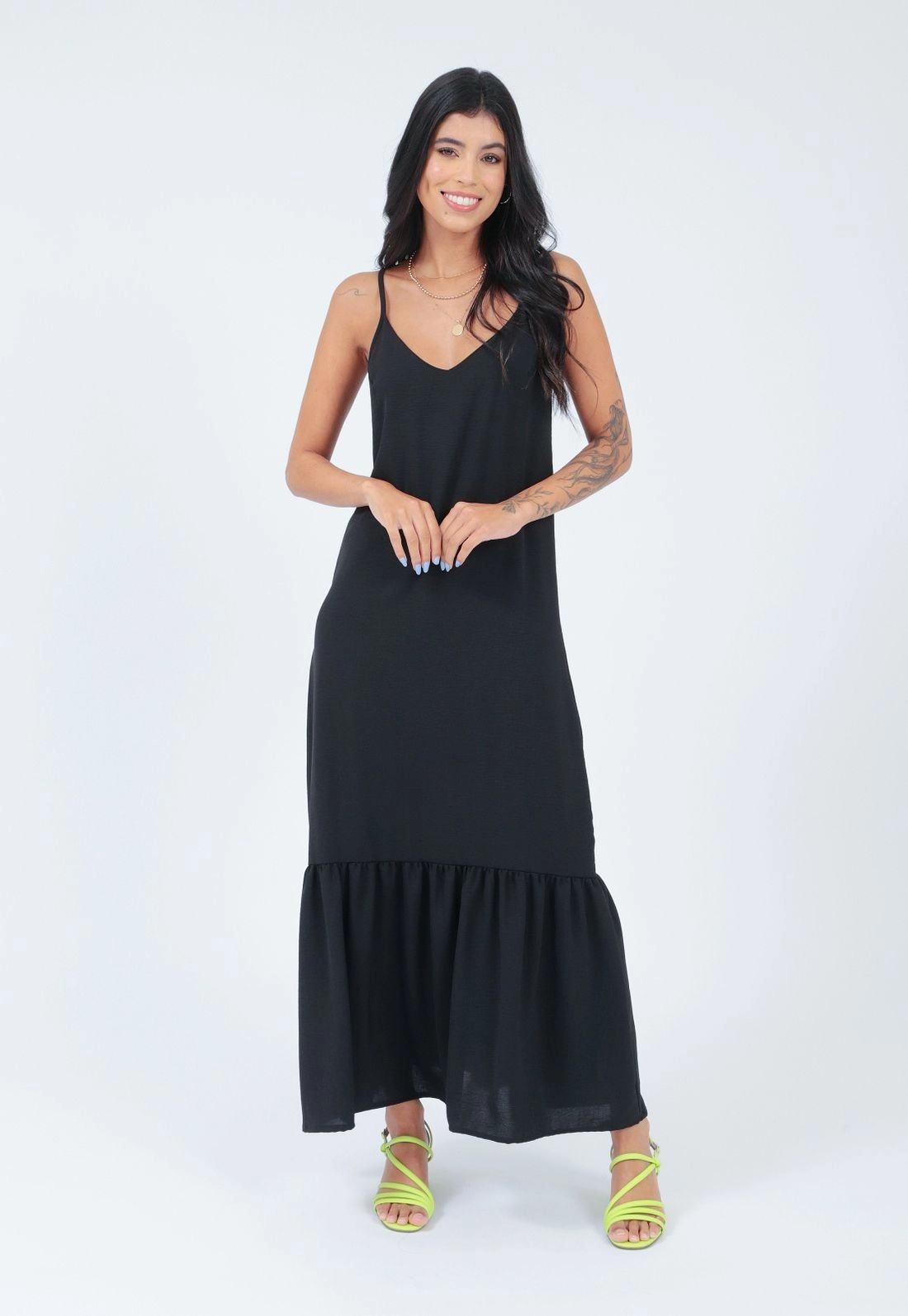 Vestido Air Flow Alça Babado