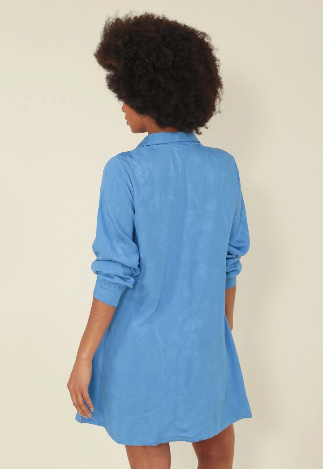 Camisa Viscose Jacquard Manga Longa Bolso