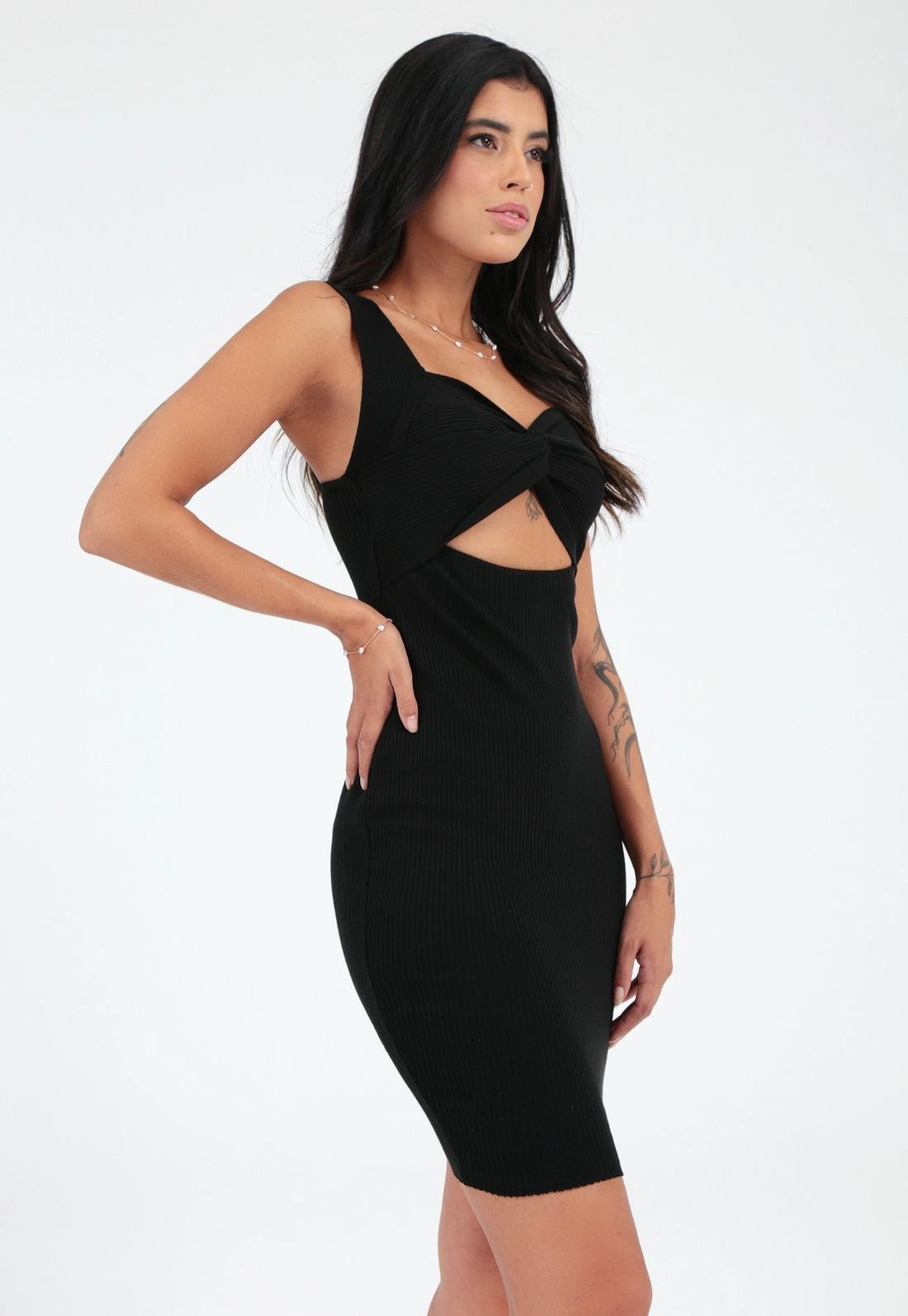 Vestido Trico Transpasse Busto