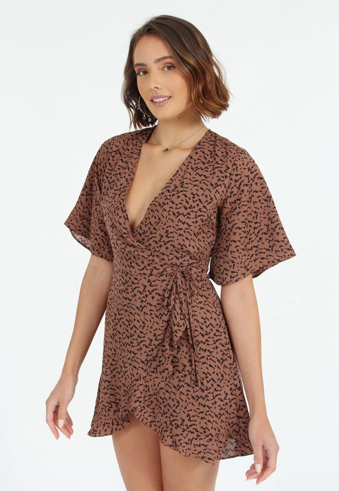 Vestido Crepe Animal Print