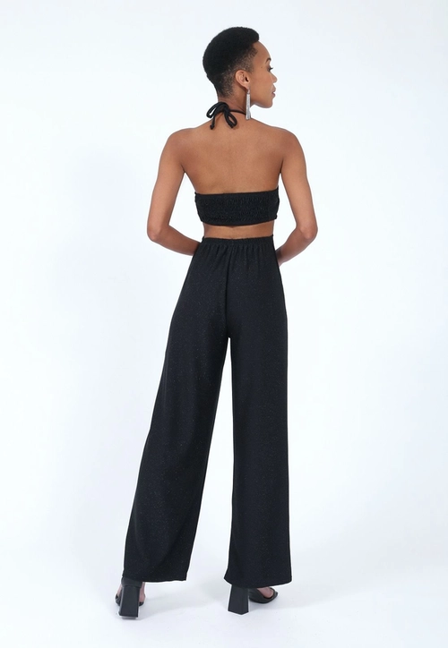 Macacao Malha Lurex Alca Vazado Lateral P