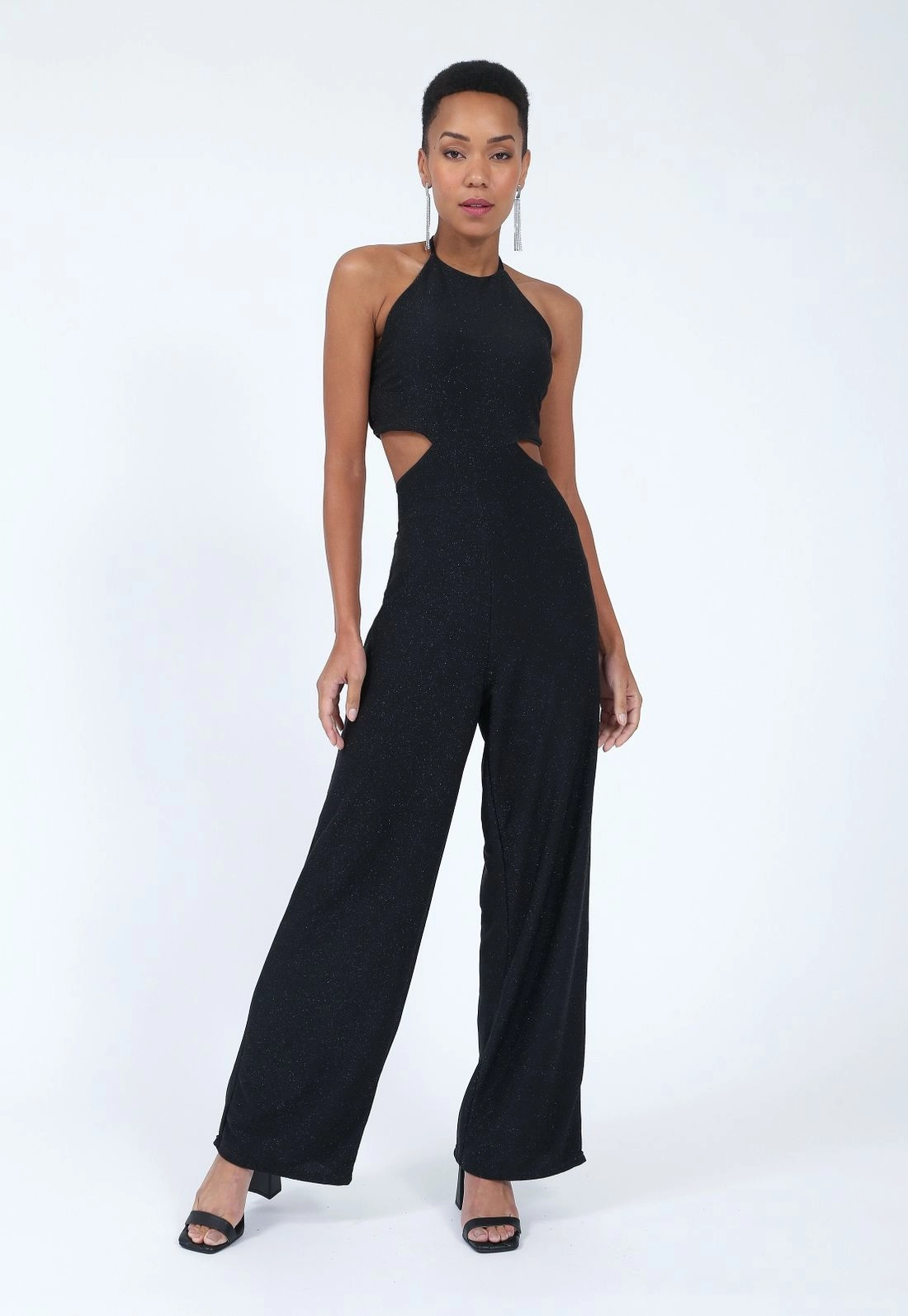 Macacao Malha Lurex Alca Vazado Lateral P