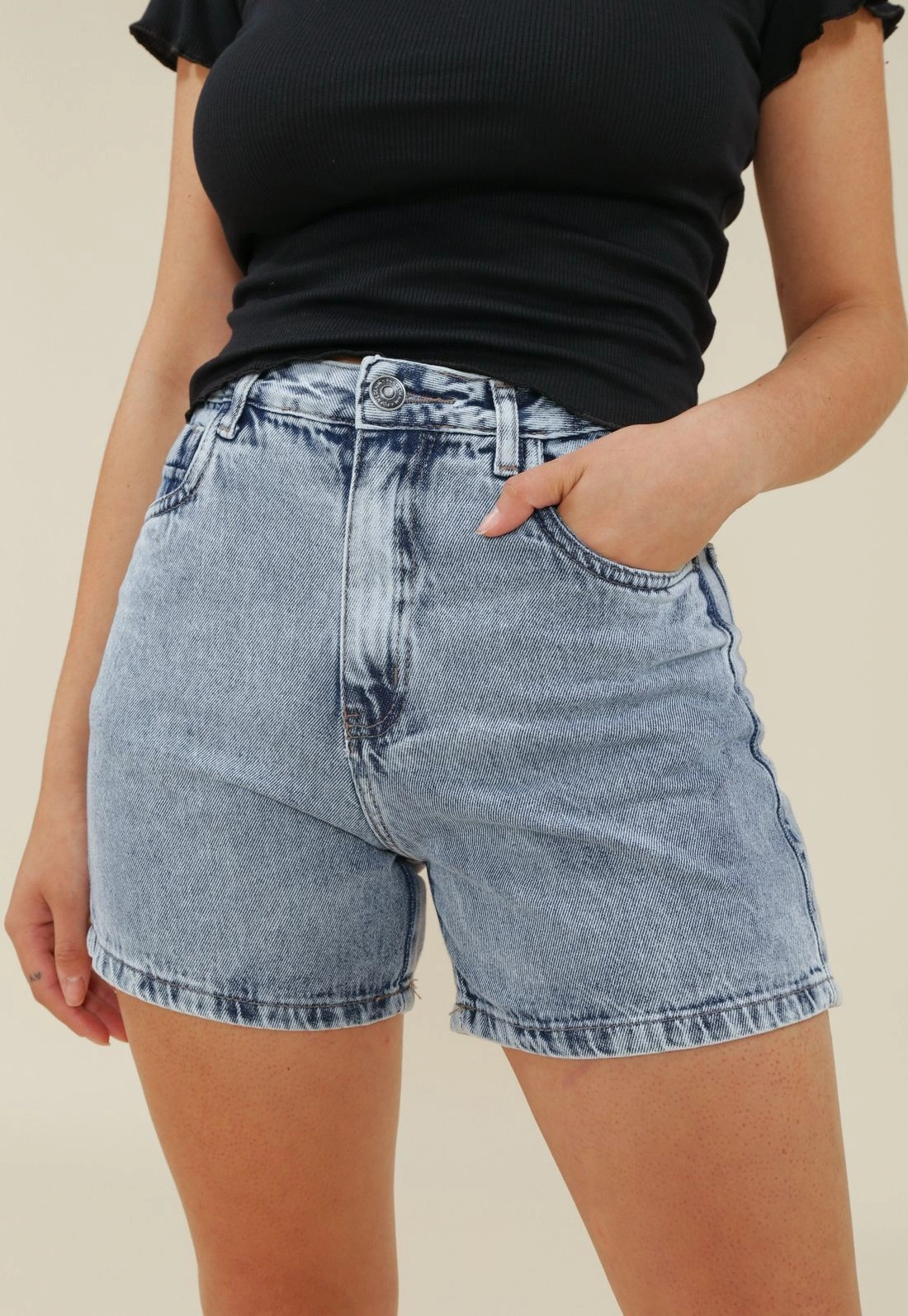 Short Jeans Cintura Alta
