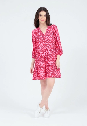 Vestido Viscose 7/8 Animal Print