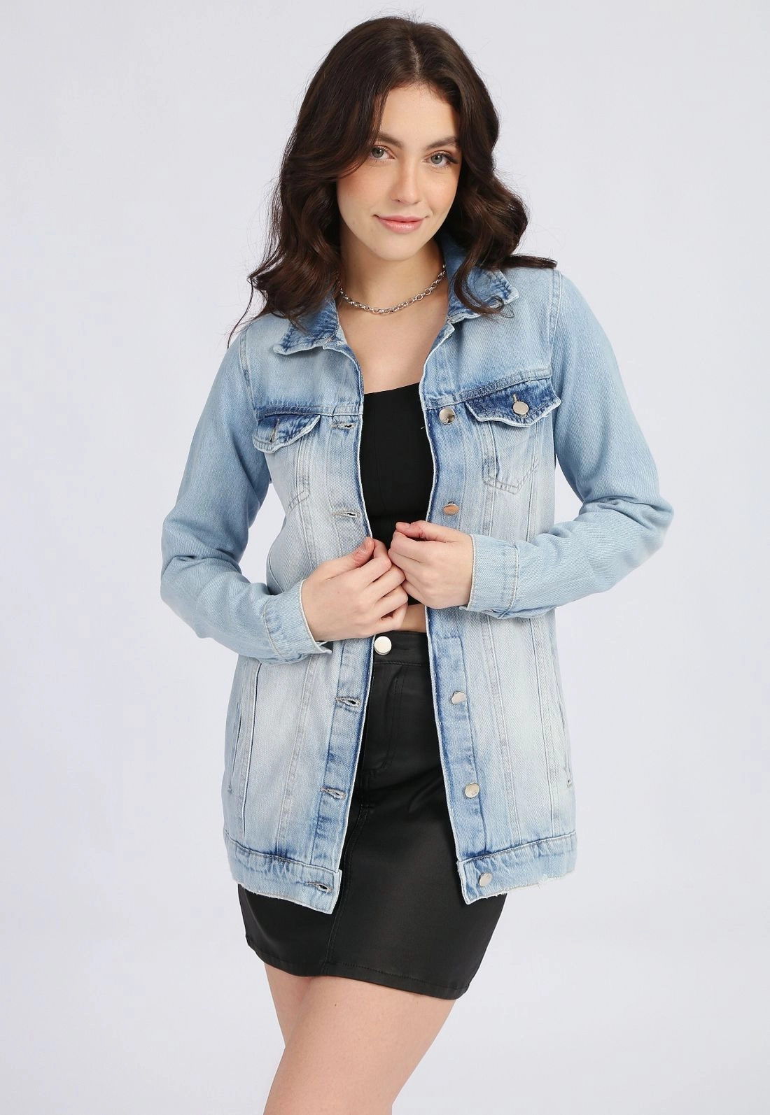 Jaqueta Jeans Estampa Tigre
