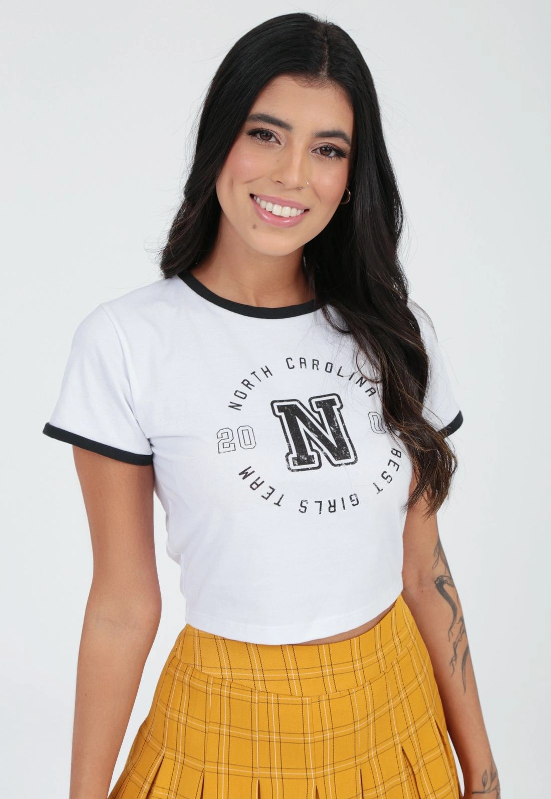 Blusa Cotton Manga Curta North Carolina