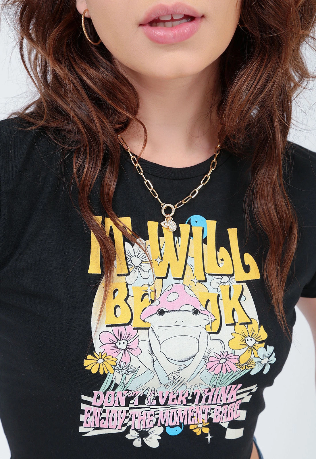 Blusa Cotton Cropped Cogumelo