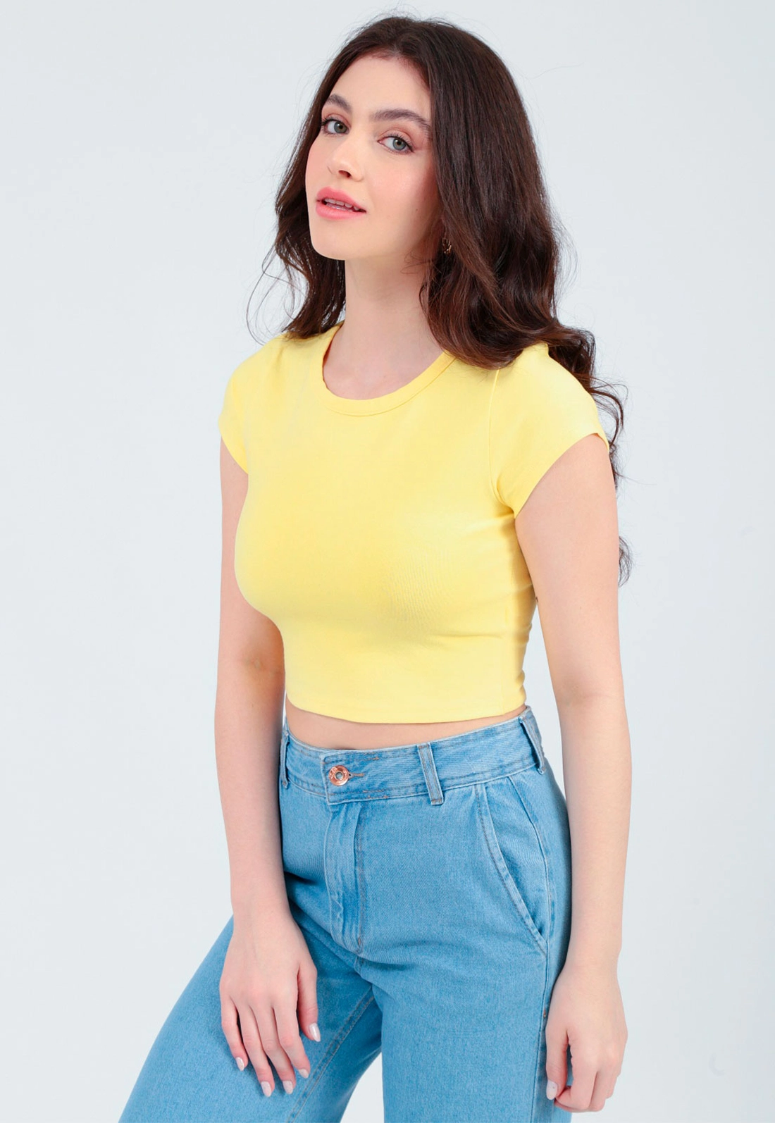 Blusa Cotton Decote Redondo Basica
