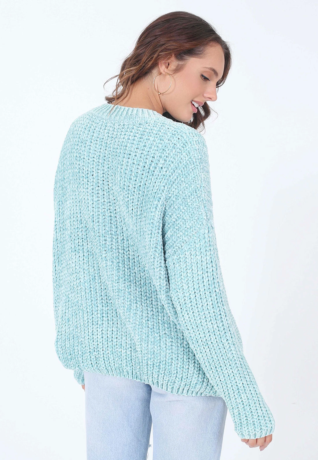 Blusa Tricô Chenille Oversize g