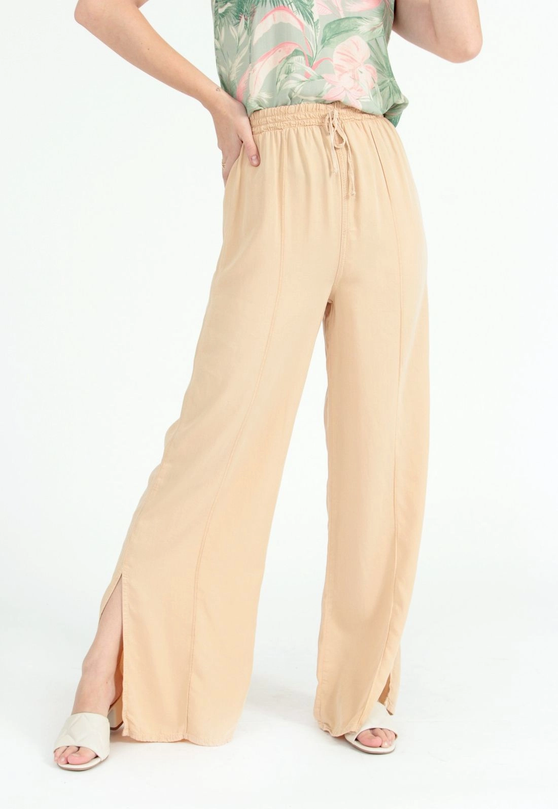 Calca Pantalona Fenda Lateral