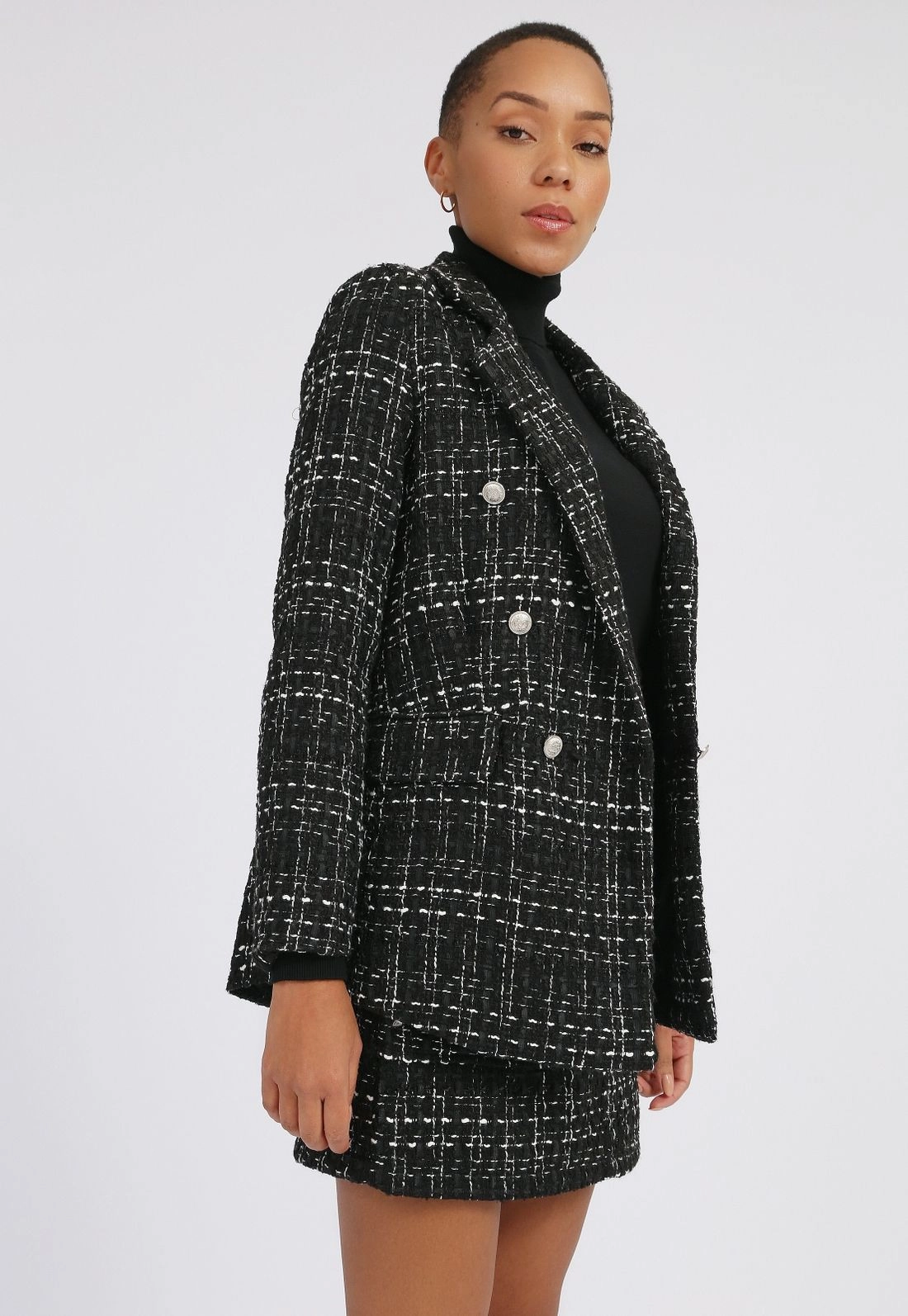 Blazer Tweed Transpassado