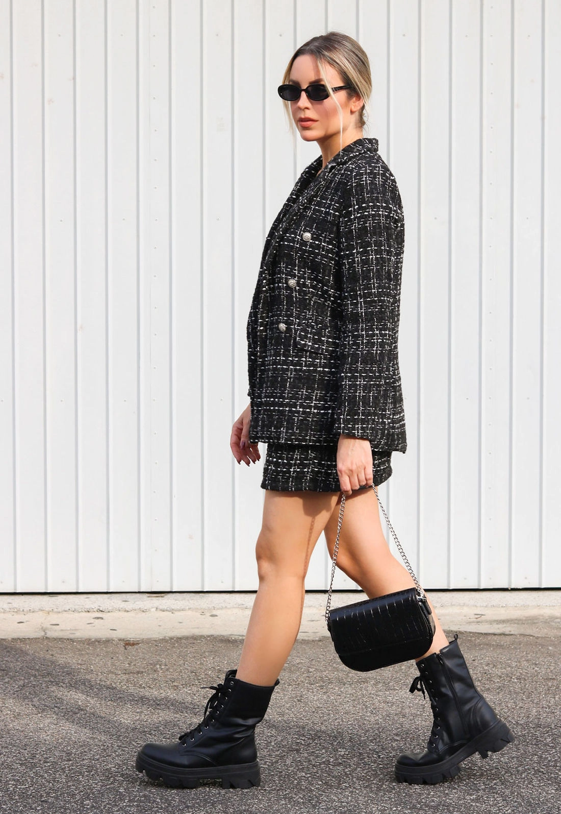 Blazer Tweed Transpassado