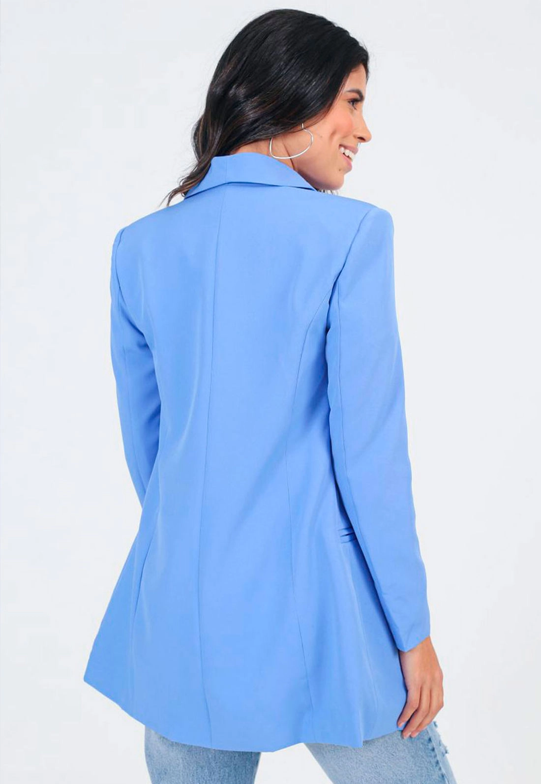 Blazer Alfaiataria Botões Alongado