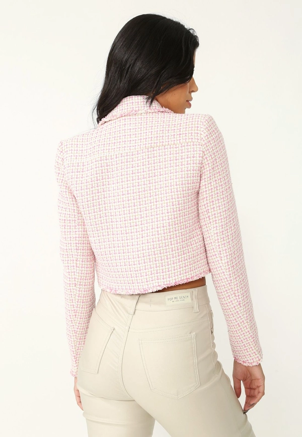 Blazer Cropped Tweed - POP ME | Fashion, Descomplicada e Democrática