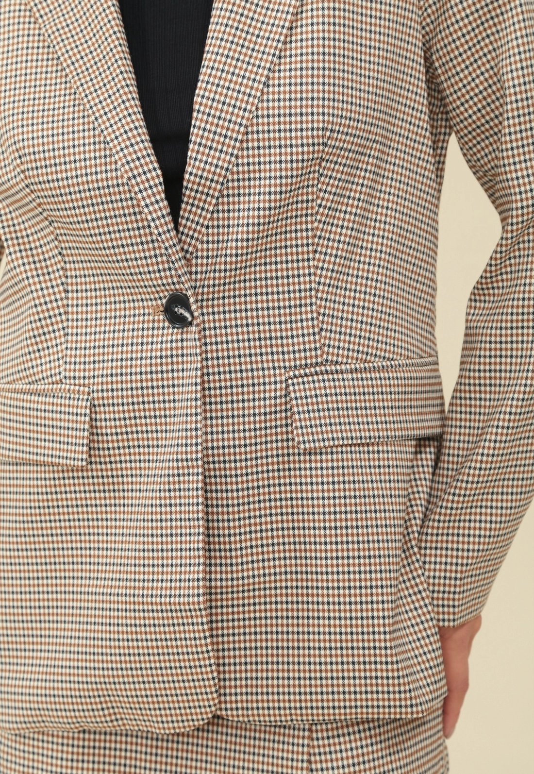 Blazer Alfaiataria Xadrez Bolso