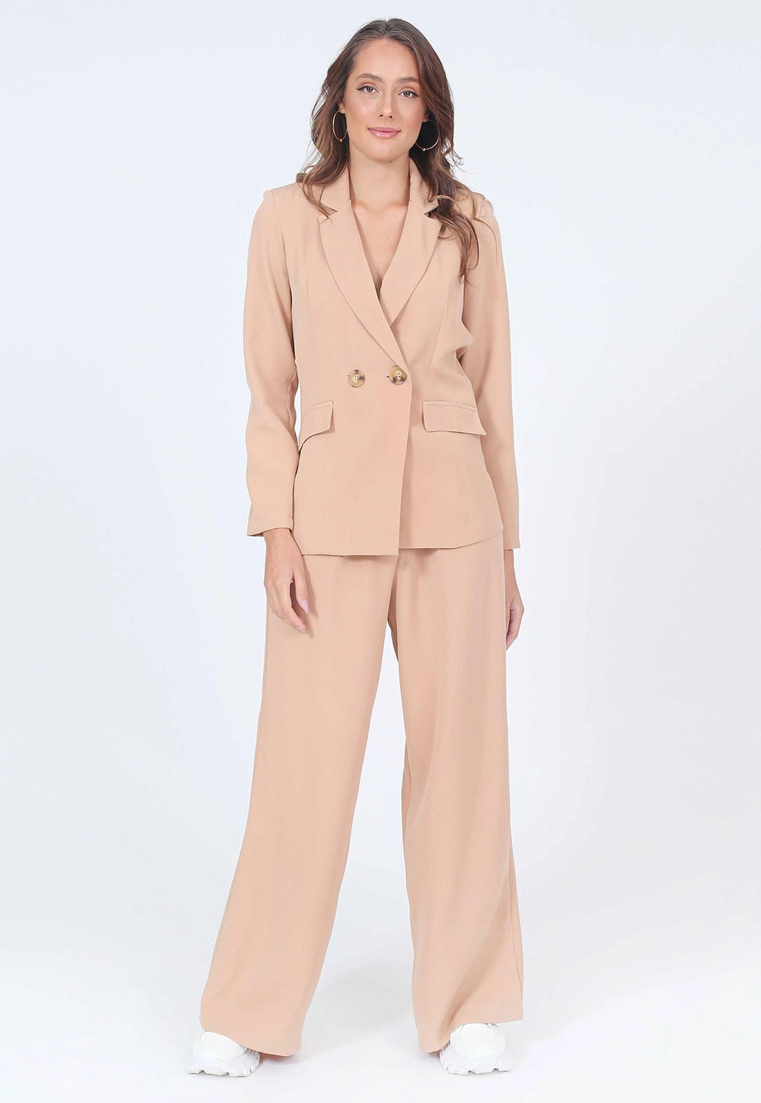Blazer Crepe Botão Duplo P