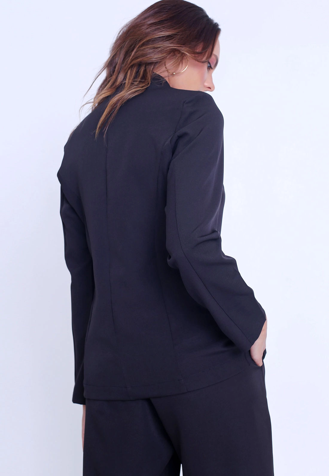 Blazer Crepe Botão Duplo P
