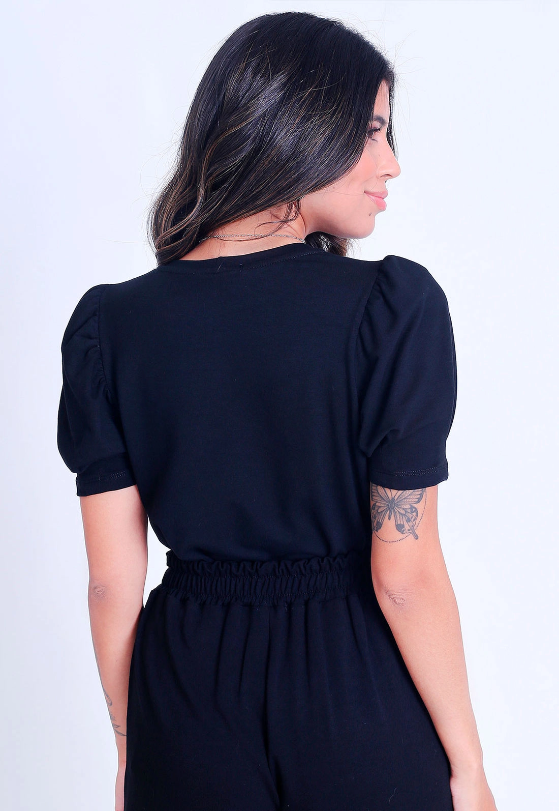 Blusa Moletinho Mangas Bufantes