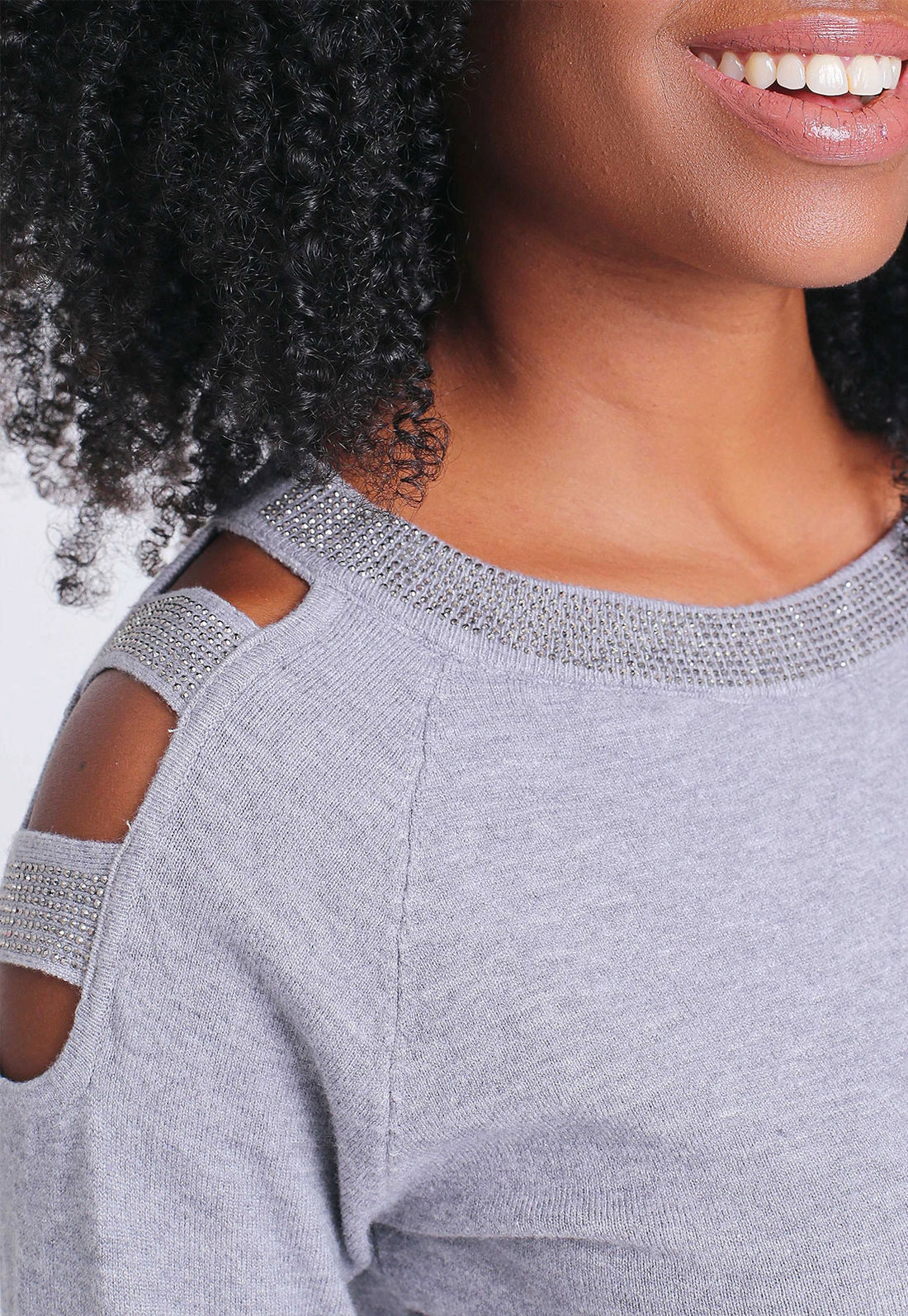 Blusa Tricô Ombro Vazado