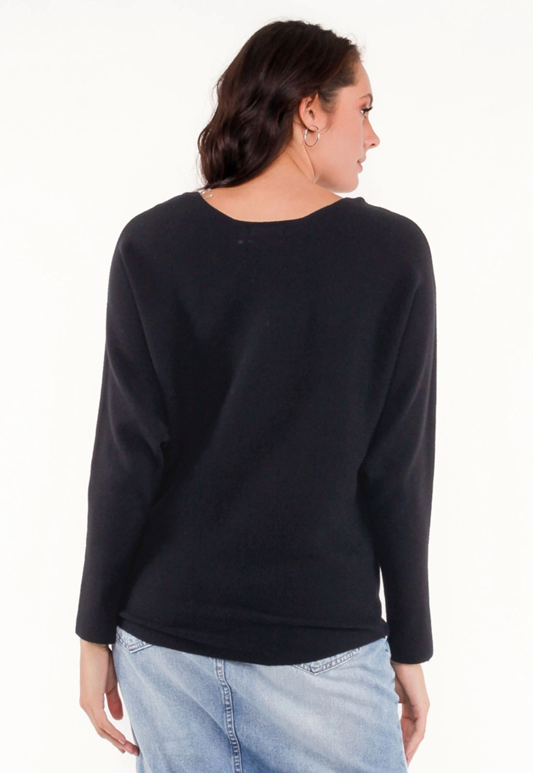 Blusa Tricô Aplique Frontal