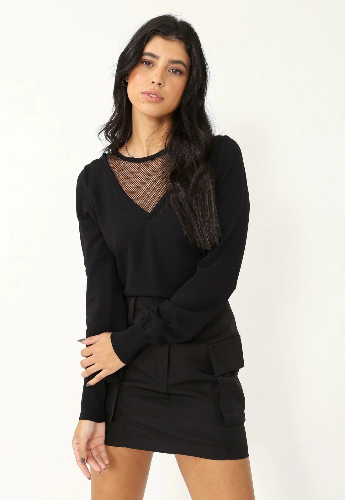 Blusa Tricô Tela