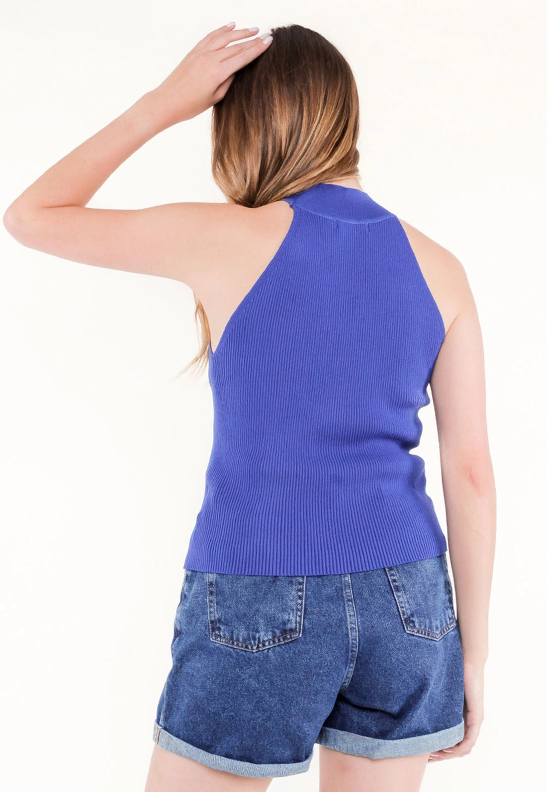 Blusa Tricô Sem Manga