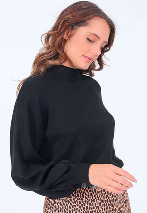 Blusa Tricô Manga Longa Bufante g