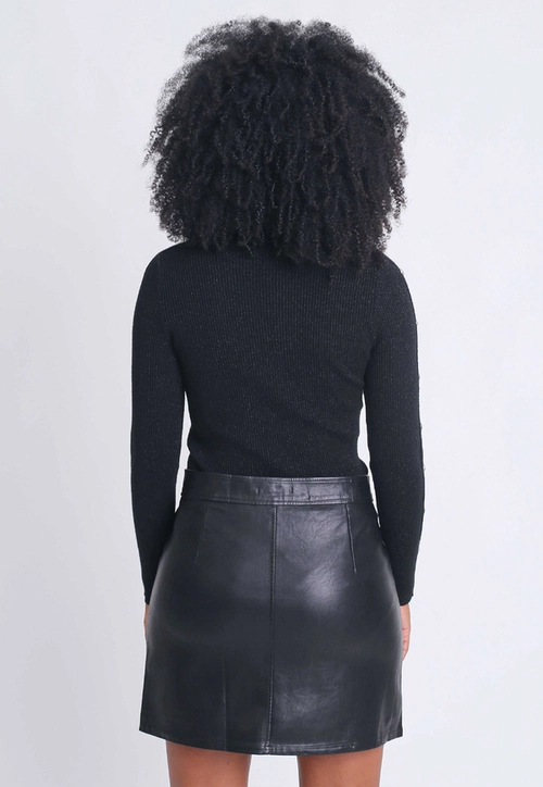 Blusa Tricô Canelado Lurex