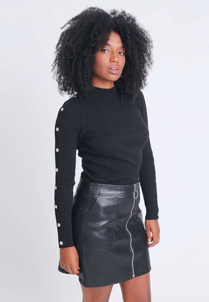 Blusa Tricô Canelado Lurex