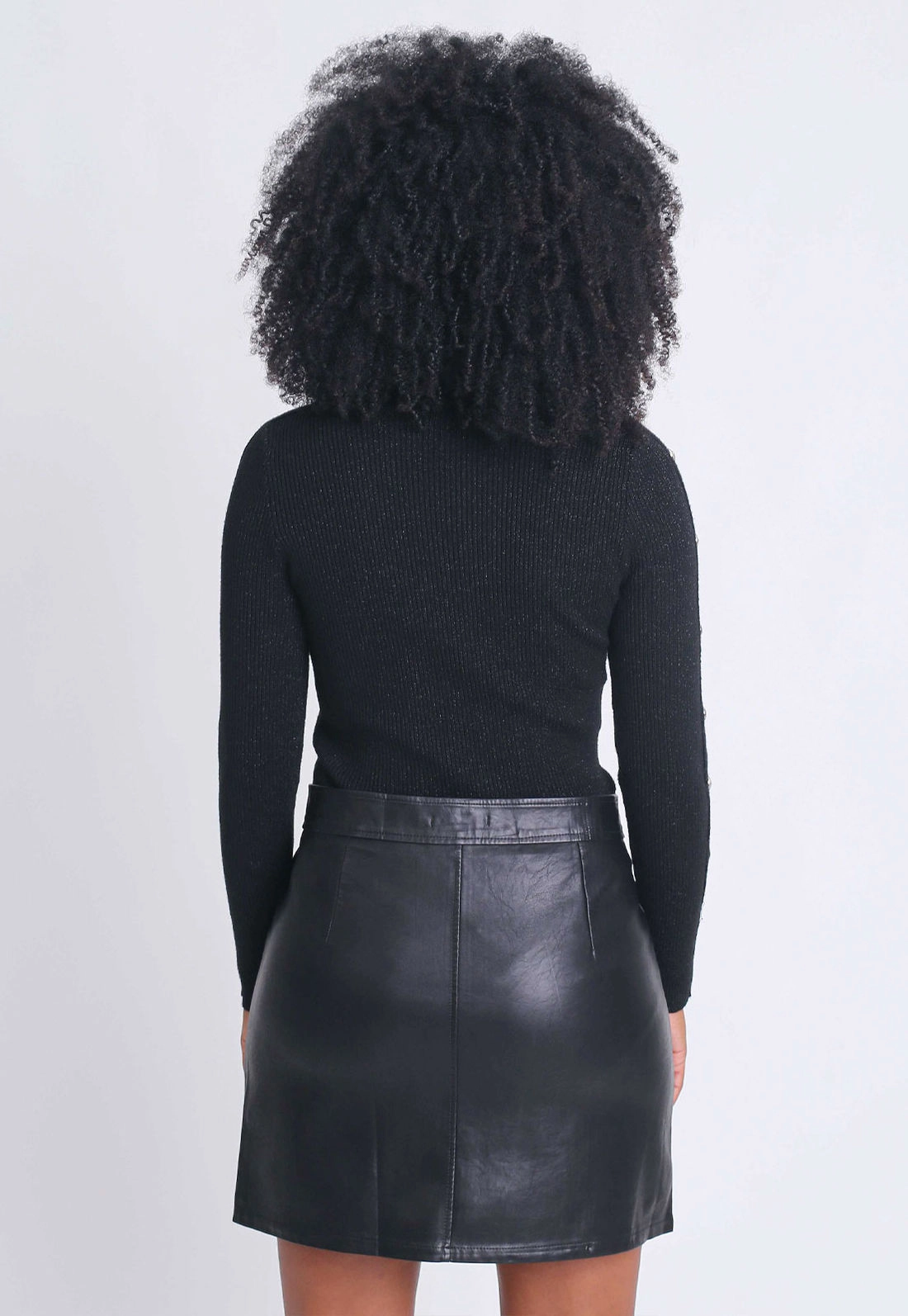 Blusa Tricô Canelado Lurex