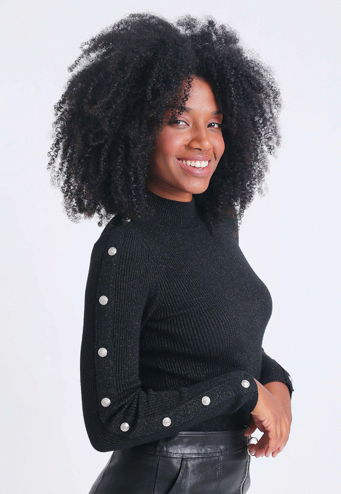 Blusa Tricô Canelado Lurex