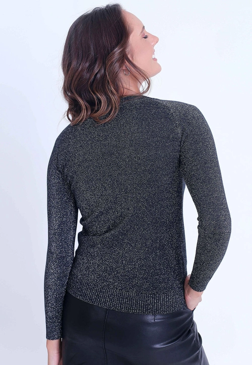 Blusa Tricô Lurex Basic