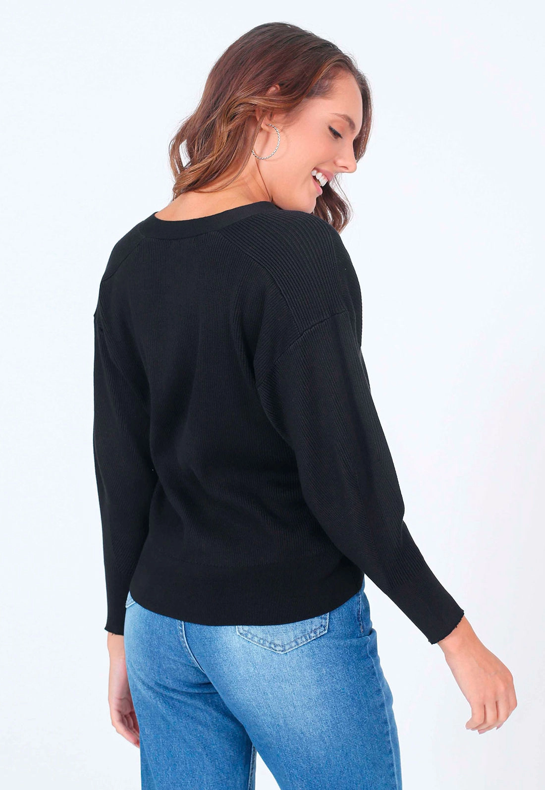 Cardigan Manga Longa Oversized g