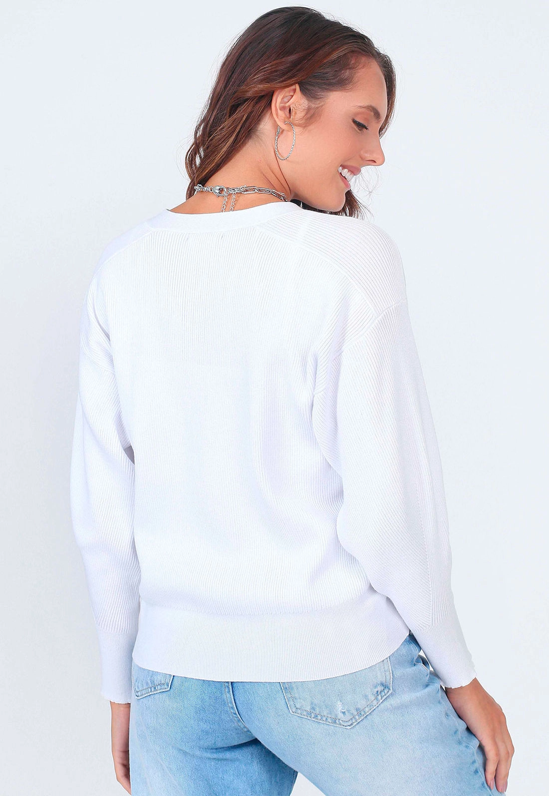 Cardigan Manga Longa Oversized g
