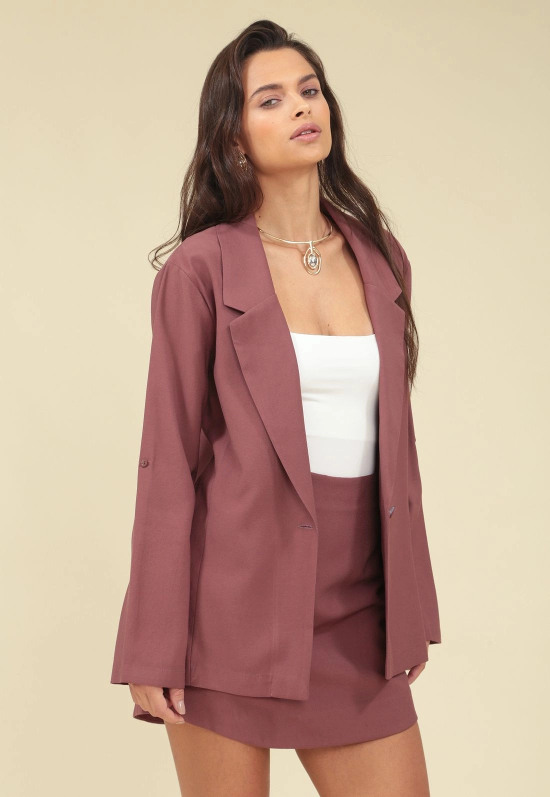 Blazer Em Alfaiataria Com Martingale Na Manga