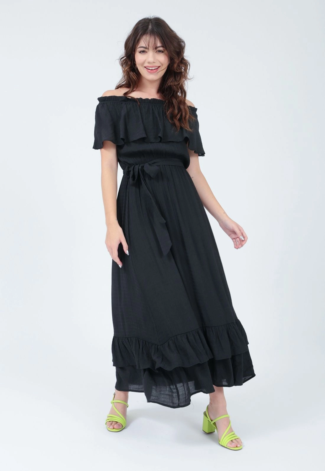 Vestido Manga Curta Poá