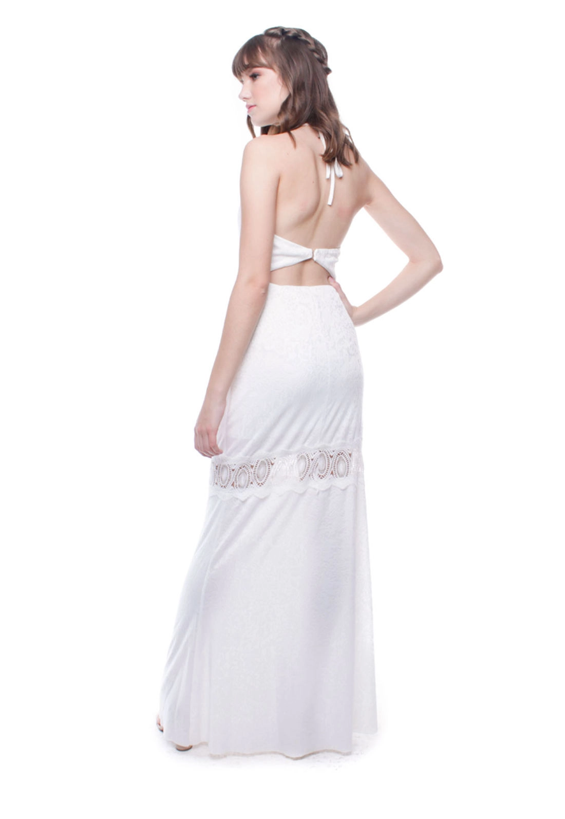 Vestido Renda Frente Unica