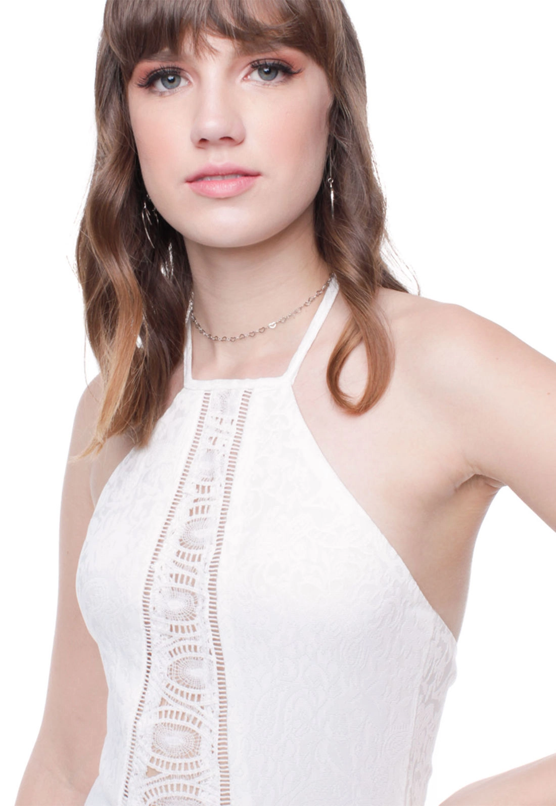 Vestido Renda Frente Unica