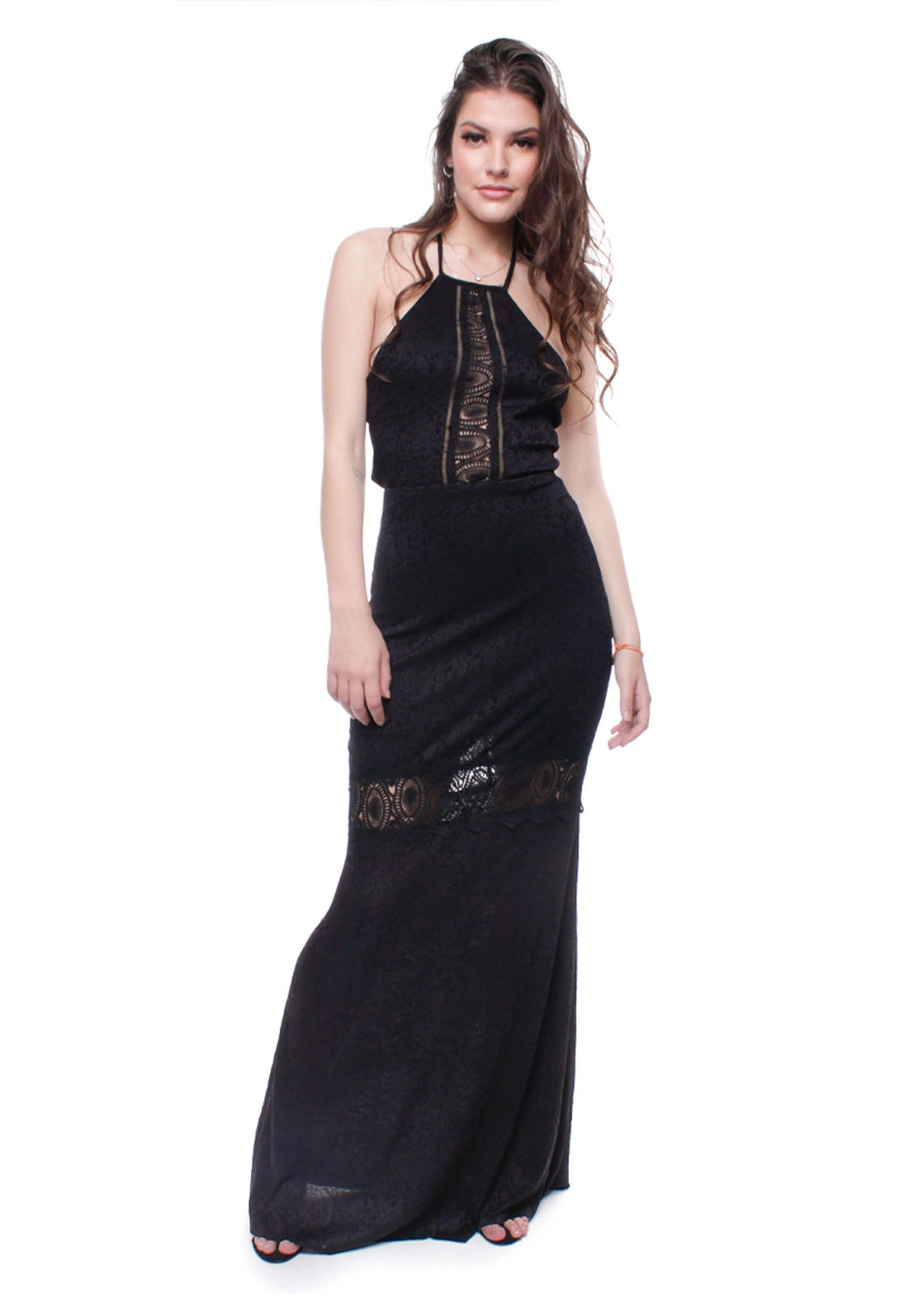 Vestido Renda Frente Unica
