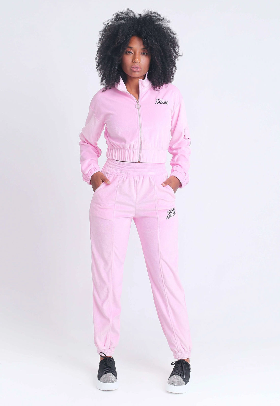 Calça Veludo Jogger Glam Muse
